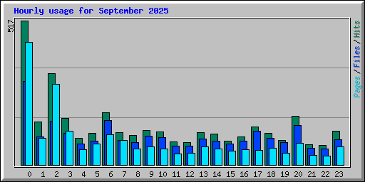 Hourly usage for September 2025