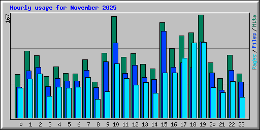 Hourly usage for November 2025